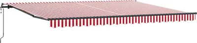 Immagine prodotto di Tenda da sole estensibile vidaXL, rossa e bianca, 450 x 300 cm