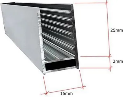 Produktbild von BuyLando-Aluminiumprofil-UProfil-Wandprofil 2000x27x15mm