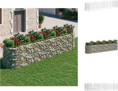 Zdjęcie produktu dla vidaXL Podłoże gabionowe ocynkowane 500x100x100 cm - Donice i doniczki