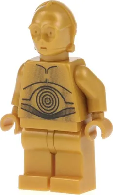 Produktbild von 1x Lego Minifigur Star Wars Episode 4/5/6 C-3PO perl gold Droide 10188 sw0161a