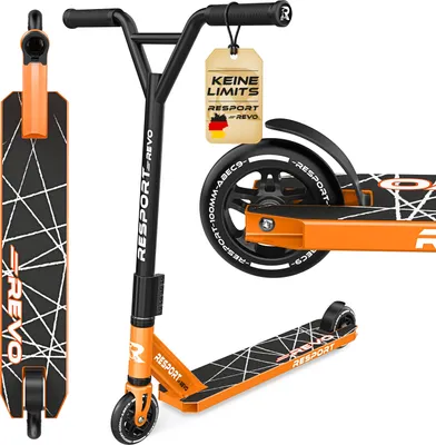 Image de RE:SPORT® Trottinette freestyle REVO pour enfants et adultes avec béquille | Trottinette freestyle professionnelle RouesPolyuréthane100 mm et barre en Y | Trottinette freestyle Kickscooter Roulements à billes ABEC 9 | Trottinette freestyle