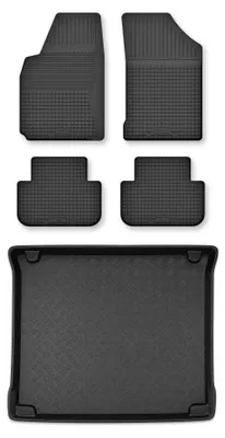 Produktbild von Gummimatten + Kofferraumwanne für Jeep Grand Cherokee WK2 2010-2018 – Schwarz, Semi-Universal, angepasst – Wielganizator Semi-Universal