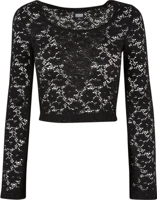 Produktbild von Urban Classics Ladies - LACES Longsleeve schwarz - XL
