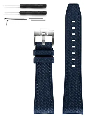 Produktbild von Uhrenarmband, Flüssigsilikonmaterial, langlebige Edelstahl-Schnalle, Königsblau, 22mm-d