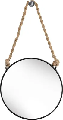 Produktbild von Kosmetikspiegel Kleine Wolke Rope Mirror Einfach schwarz hängend