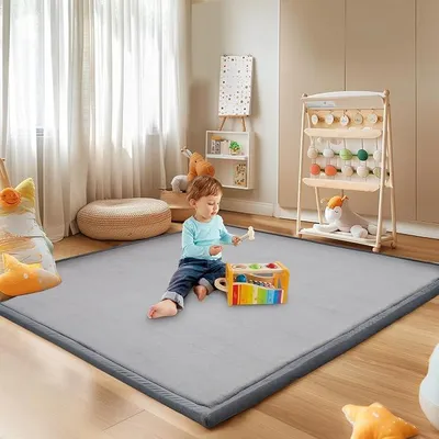 Imagen del producto de Alfombra de juego para bebés, alfombra de gateo, alfombra de juego, 150 x 150 cm