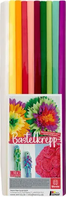 Image de WEROLA 794045000 Papier crêpe WEROLA Trend couleurs assorties 31 g/qm 10 rouleaux