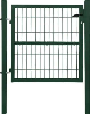 Produktbild von Gartentor Gartentür Zauntür Zauntor Gartenpforte Quadratrohr Anthrazit Grün mit Schloss V2Aox, Farbe / Türhöhe:Grün / 100 cm