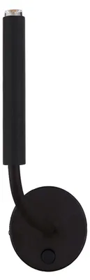 Produktbild von Wandlampe Schwarz BRASS mit Schalter Metall Loft Design G9 elegante Wandleuchte Schlafzimmer