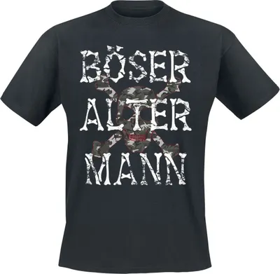 Produktbild von Sprüche T-Shirt Herren Böser alter Mann schwarz 3XL