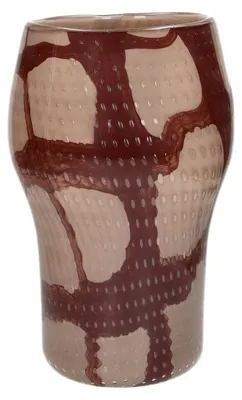 Zdjęcie produktu dla Wazon i świecznik Pomax Anima, wykonane ze szkła, kolor Bordeaux, średnica 22,5 cm, wysokość 36,5 cm