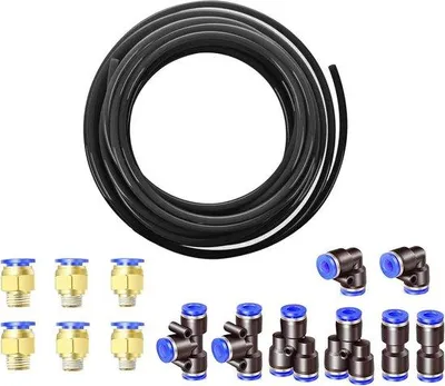 Produktbild von Flexibles pneumatisches Schlauchrohr 10 Meter mit 8 Schnellkupplungen