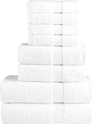 Productafbeelding van 8-delige Handdoekenset SOLUND 600 g/m² wit