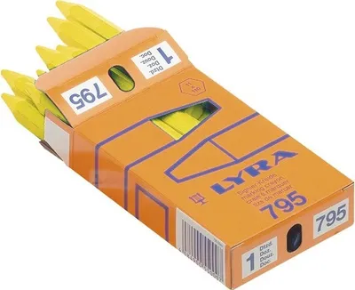 Produktbild von Lyra Signierkreide sechseckig Nr.795 gelb a12Stück