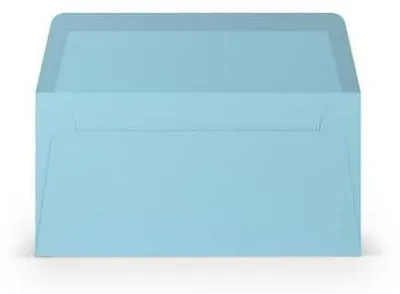 Produktbild von Briefumschläge DIN lang, 220 × 110 mm, 80 g/m², nassklebend, himmelblau, 5 Stück