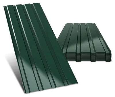Image de Vigevee, 36 pièces de tôle de toiture, tôle ondulée, tôle profilée, plaques en métal, surface lisse, avec gants, 115x45 cm, 0,25 mm, 188 m², vert