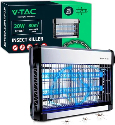 Produktbild von Insektenvernichter Elektrischer 20W mit 80m² effektiver Fläche UV-Blaulicht
