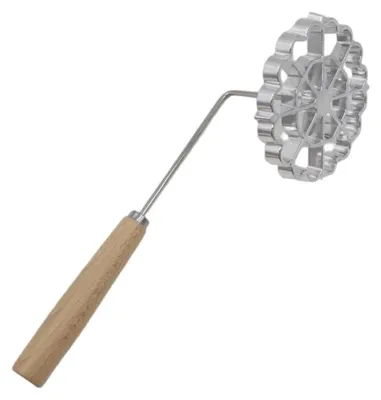 Image de Moulette à biscuits antiadhésive avec manche en bois