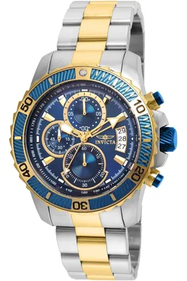 Produktbild von Invicta Pro Diver - SCUBA 22415 Herren uhr - Wasserdicht - Analog - Quarzuhrwerk - Edelstahl mit blauen zifferblat - 45mm