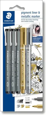 Obrázok produktu pre STAEDTLER Pigment Liner 308, permanentné fixy – balenie 5 kusov