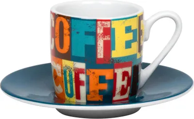 Produktbild von Könitz Espressotasse Coffee Squares, Tasse, Kaffeetassen, Porzellan, Bunt, 85 ml, 1150532835
