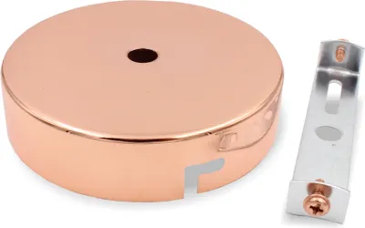 Produktbild von Metall Baldachin Standard mit Bajonett | Ø 100 mm | Höhe 25 mm | Kupfer / Rosegold