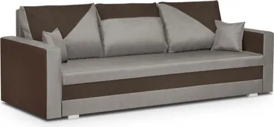 Produktbild von 3-Sitzer-Sofa mit Schlaffunktion ASTO1 - Hellbraun/Dunkelbraun