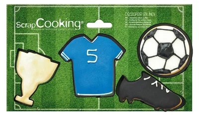 Image de 4 emporte-pièces - Football