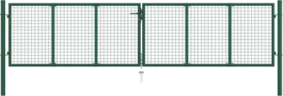 Zdjęcie produktu dla vidaXL Siatkowa brama ogrodowa stalowa 400 x 75 cm zielona