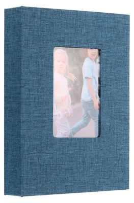 Image de Album photo avec couverture rigide - Pour 52 photos sur 26 pages - Pour des photos au format 5x7 pouces - Couleur bleu