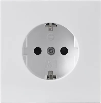 Produktbild von Schutzkontakt-Steckdose McPower "Shallow", 250V/16A, UP, Klemmanschluss, weiß, matt