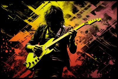 Produktbild von Plakat 91,5x61cm Gitarrenleidenschaft an der E-Gitarre
