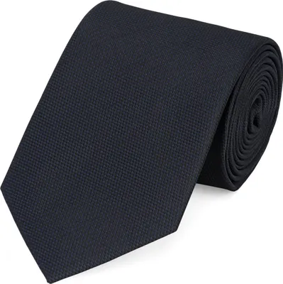 Produktbild von Fabio Farini - 1 Stück Herren Krawatte Schwarz - verschiedene Schwarze Männer Schlips in 8cm Breit (8cm), Schwarz Blau - Stormy Black/Imperial Blue
