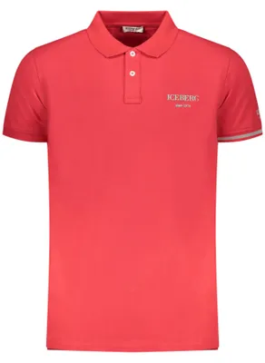 Produktbild von Stilvolles rotes Herren Poloshirt mit Kontrastdetails und Reliefprint