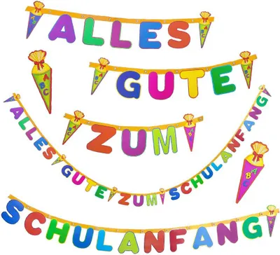 Produktbild von Oblique Unique Schuleinführung Girlande Schulanfang Einschulung Zuckertüte Schüler