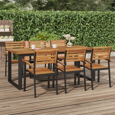 Zdjęcie produktu dla vidaXL Stół ogrodowy z nogami w kształcie litery U 200x90x75 cm z litego drewna akacjowego