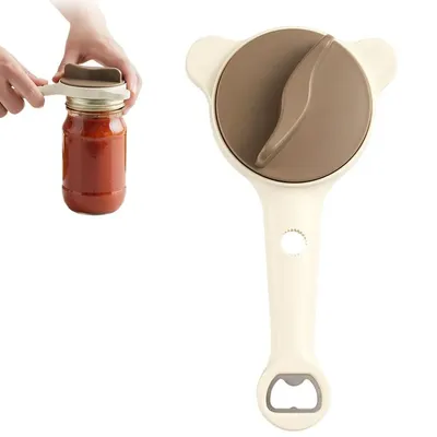 Produktbild von 4-in-1 Dosenöffner, multifunktional für Dosen, Flaschen und Wein, verstellbar , ideal für Senioren und Arthritis-Patienten, 2,5–9 cm Verschlüsse