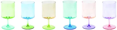 Image de Set de six verres à vin Rainbow