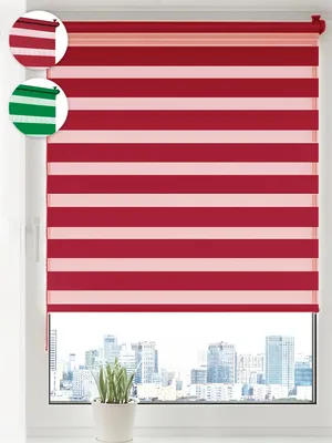 Produktbild von Sonello Doppelrollo Klemmfix ohne Bohren Duo Rollo Klemmrollo Sonnenschutzrollo Fensterrollo für Fenster & Türen Zebrarollo Seitenzugrollo 30cm x 100cm Rot
