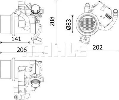 Obrázok produktu pre Chladič Egr Ventilu Vw 2.0Tdi Golf Vii/A3