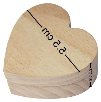 Produktbild von Herzförmige kleine Holzkiste mit Deckel zur Aufbewahrung kleiner Gegenstände