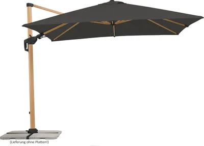 Produktbild von Schneider Ampelschirm RHODOS TWIST WOODY ca. 300 x 300 cm, anthrazit