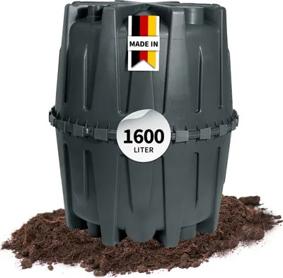 Produktbild von GARANTIA HERKULES Sammelgrube 1600 Liter schwarz, inkl. Stützrohr und DIBt-Zulassung