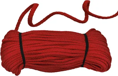 Baumwoll-Kordel geflochten 50m x 8mm Baumwoll-Schnur Bekleidungskordel rot