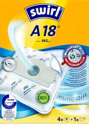 Zdjęcie produktu dla Worki do odkurzaczy Swirl A18 MicroPor Plus do odkurzaczy AEG