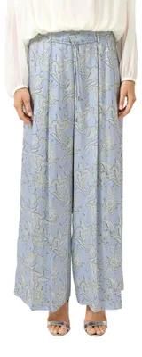 Produktbild von s.Oliver Damen Hose – Wide Leg, Satin, All-Over-Print, High Rise