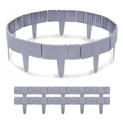 Immagine prodotto di Palizzata da giardino in plastica a spacco grigio 2,4 m
