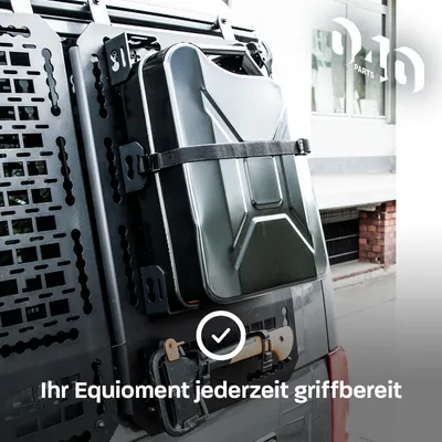 Produktbild von 040 Parts 2er Set Aluminium Kofferhalterung (Ecke) für Molleboard - Universell Einsetzbar, Pulverbeschichtet, für Schwere Lasten