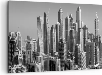 Produktbild von Bild auf Leinwand - Leinwandbild - Einteilig - Wolkenkratzer Fotografie Dubai - 100x70cm - Wand Bild - Wanddeko - Wandbilder - Leinwanddruck - Bilder - Wanddekoration - Leinwand bilder - AA100x70-4388