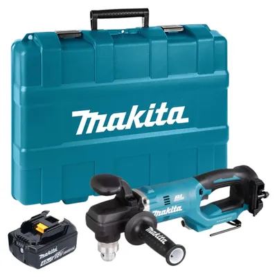Zdjęcie produktu dla Makita DDA 450 M1K Akumulatorowa wiertarko-wkrętarka kątowa 18 V 70 Nm bezszczotkowa + 1x akumulator 4,0 Ah + walizka - bez ładowarki